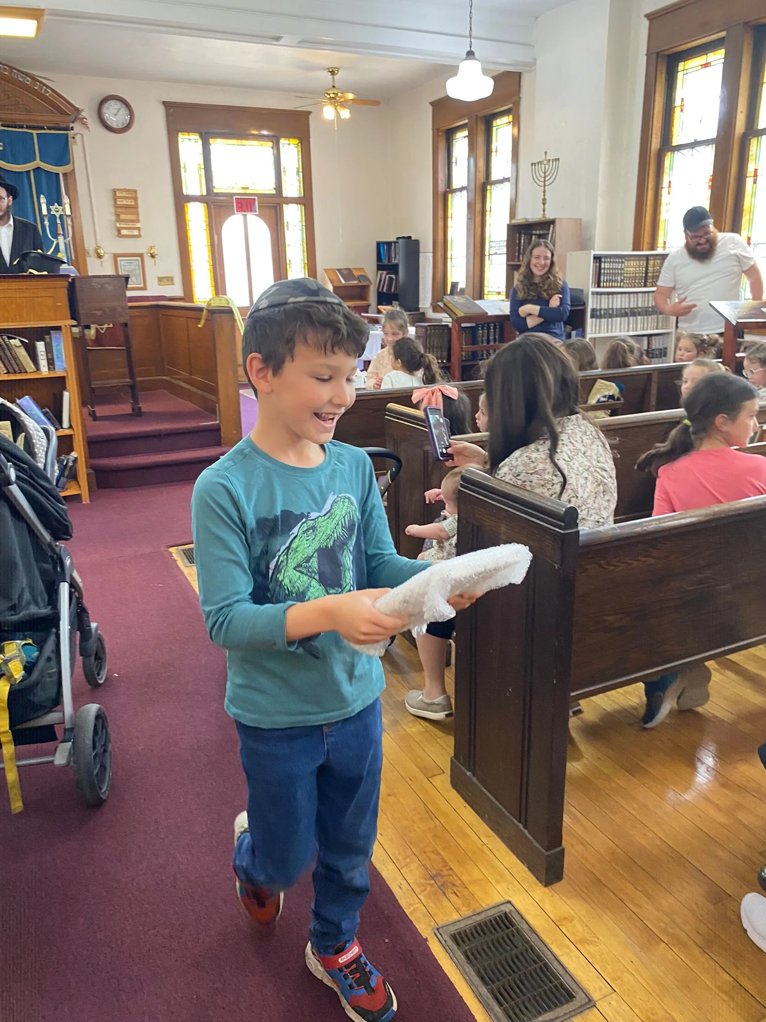Children in the sanctuary pews
