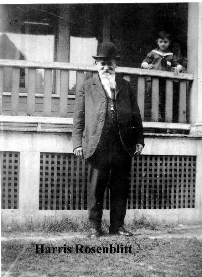 Harris Rosenblit on a front porch