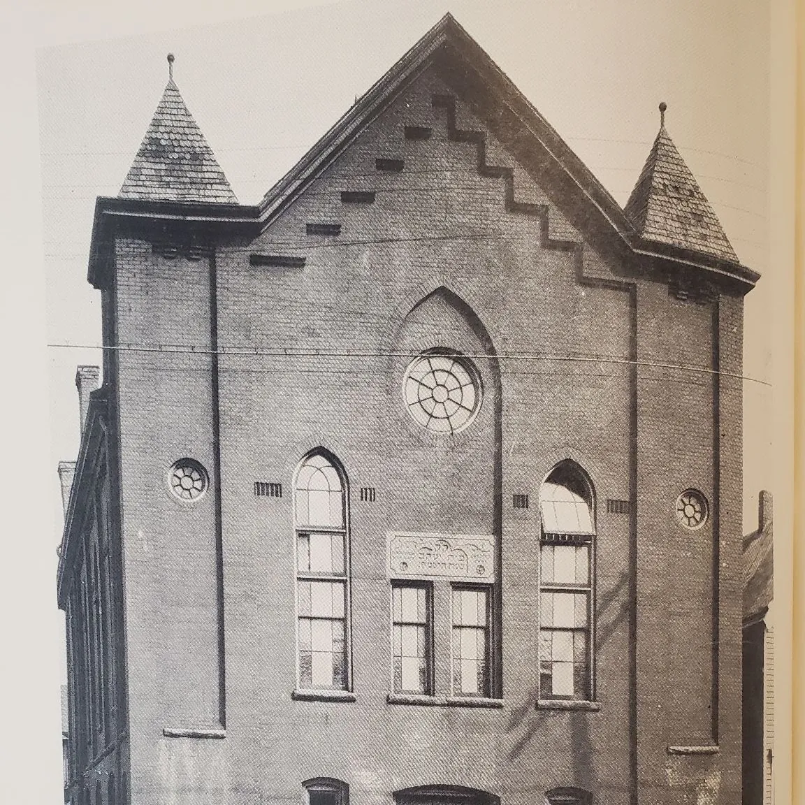 The Beis Yaakov shul, in an old photograph