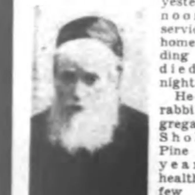 Newspaper photograph of Rabbi Markel